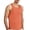 Orange, variant on Men Sleeveless Solid Vest Tops Casual Popularity Side Wide Fork Fitness Sports Garment Loose Vest Medium Tall T Shirts for Men