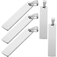 thumbnail image 3 of 5 etiquetas de metal en blanco, etiquetas de estampado de acero inoxidable, etiquetas de estampado de metal, colgantes, dijes, 3 of 7