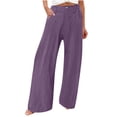 thumbnail image 3 of Gunia Womens Wide Leg Pants Palazzo Casual Comfortable Relaxed Fit Summer Flowy Pants, 3 of 6