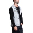 thumbnail image 3 of Victorious Men's Classic Distressed Biker Denim Jean Vest DK101 - Light Indigo - Large, 3 of 7