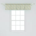 thumbnail image 2 of Ambesonne Moroccan Window Valance, Lotus Floral, 42" x 12", Green White, 2 of 3