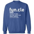 thumbnail image 2 of OXI Crewneck Sweatshirt - Funcle Noun, Basic Casual Sweatshirts for Men's and Women Fleece Sweatshirt Long Sleeve - Indigo Blue Medium, 2 of 2