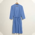 thumbnail image 7 of Hrsba Robe for Men,Solid Color V Neck 3/4 Sleeve Sleep Robe With Belt and Pockets Fall Bathrobe, 7 of 7