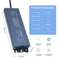 thumbnail image 4 of Tignapoo Outdoor IP67 Waterproof LED Power Supply 12V 120W with Short Circuit, Overload, Overvoltage Protection for Signs, Light Strips, and Displays, 4 of 6