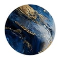 thumbnail image 4 of WYYP Wave Brush Strokes Round Table Cover 100% Polyester Waterproof Resistant Fabric White, 4 of 8