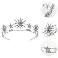 thumbnail image 4 of Mersess Delicate Girl Crown Bride Star Headdress Elegant Girl Crown Shiny Bride Crown, 4 of 10
