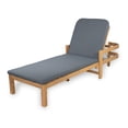 thumbnail image 2 of Christopher Knight Home Patio Wood Chaise Lounge Chair with Adjustable Backrest and Cushion, Dark Grey, Set of 2, 2 of 10