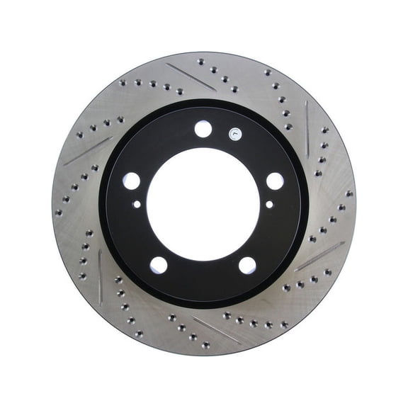 StopTech 127.44162L StopTech Sport Rotors; Drilled And Slotted; Front Left; Fits select: 2013-2016 LEXUS LX, 2013-2020 TOYOTA LAND CRUISER