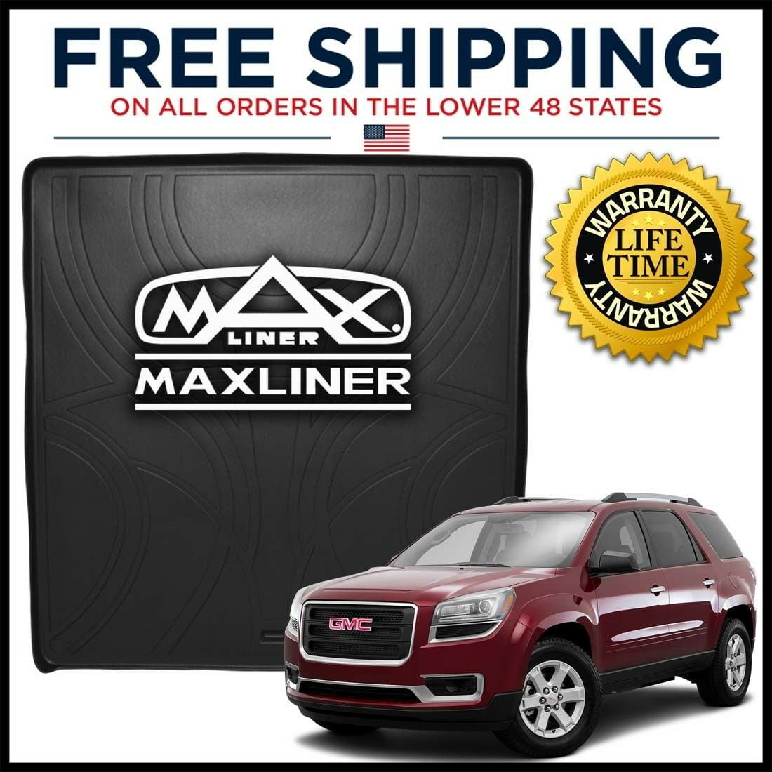 20072016 GMC Acadia MAXFLOORMAT Cargo Liner Cargo Liner Behind Second Row Black