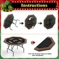 thumbnail image 6 of 8-Player Octagonal Poker Table with Metal Frame, Water-Resistant Padded Rail, and Stainless Steel Cup Holders – Perfect for Texas Hold'Em, Blackjack, and Home Casino Games, 6 of 8