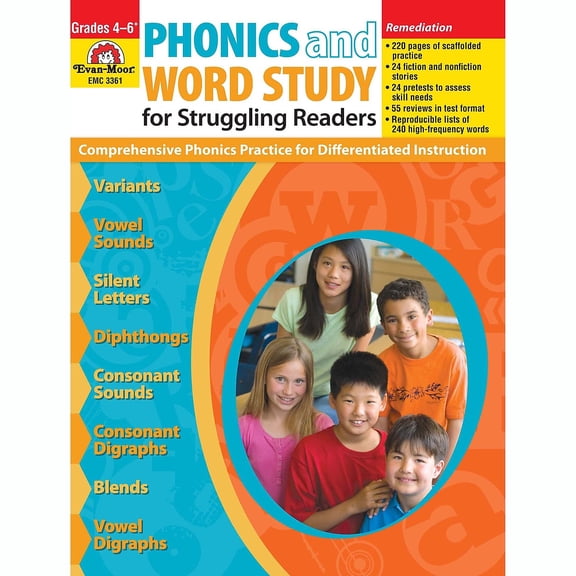 Evan-Moor Phonics and Word Study for Struggling Readers Book for Grades 4-6 (EMC3361)
