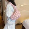 thumbnail image 3 of Bolso tote acolchado para mujer, Bolso acolchado ligero, Bolso de hombro acolchado suave (rosa), 3 of 7