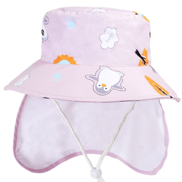 Sombreros para el sol para niños, sombrero de protección solar con solapa para el cuello, ala grande, gorra para el sol para pesca en la playa, para niños de 4 a 10 años