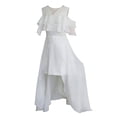 thumbnail image 2 of Ruyang Midi Dresses for Teen Girls Irregular High-Low Ruffle Hem off Shoulder Dresses Summer Solid Stylish Formal Dresses, 2 of 8