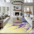 thumbnail image 3 of Non-Slip Rug Pad Rugs Spring Watercolor Flowers Lavender Rectangle Area Rugs 5x7Ft Soft Carpet Pads for Living Room Kids Room, Country Floral Art, 3 of 9