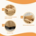 thumbnail image 6 of RIAFUN Loveseat Sofa, Modern 2 Seater Corduroy Sofa Couch for Living Room Bedroom Reading Room Office, Yellow, 6 of 6