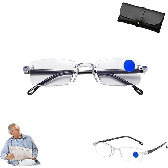 2026 New Self Adjusting Glasses, Adjusting Eyeglasses Intelligent Dual Focus Glasses, Auto Focus Glasses Self
