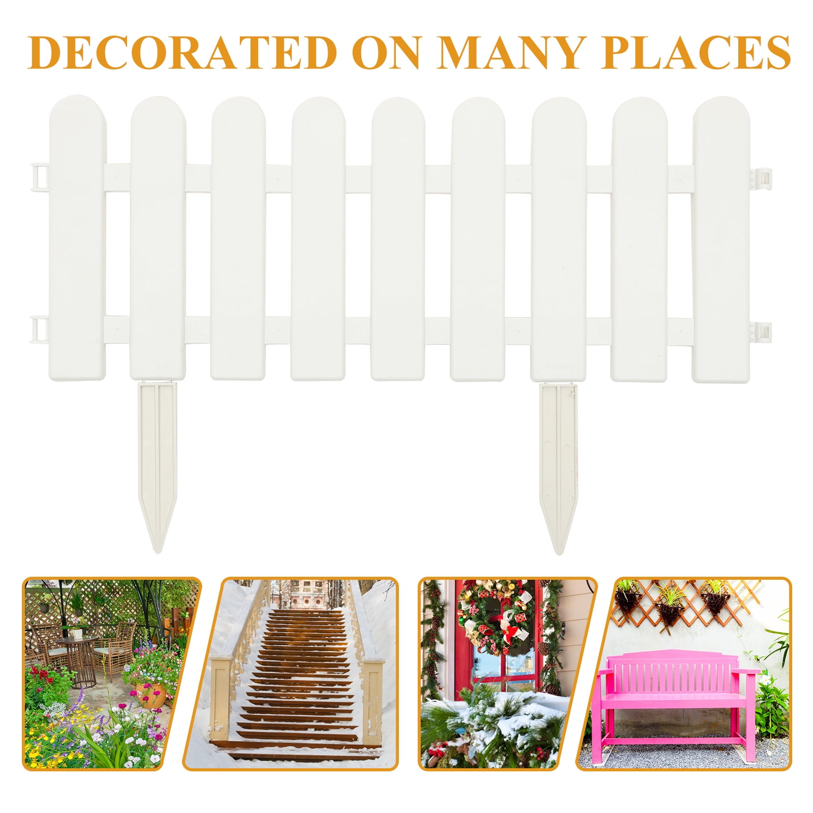 Garden fence 1 Set Garden Fences DIY Plastic Fence Garden Picket Fence