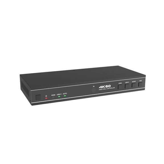 4K60 2X2 Video Wall Controller with HDMI, Plus IR Control and RS232 Support