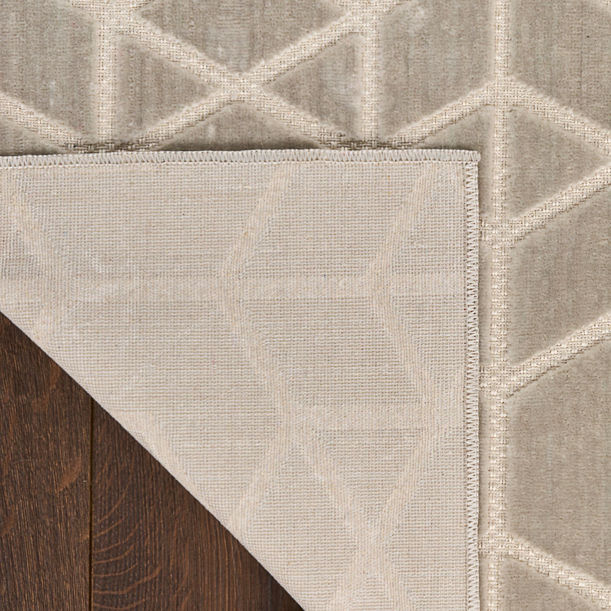 Nourison Washable Charm 2'2" x 10' Silver Ivory Modern Indoor Rug