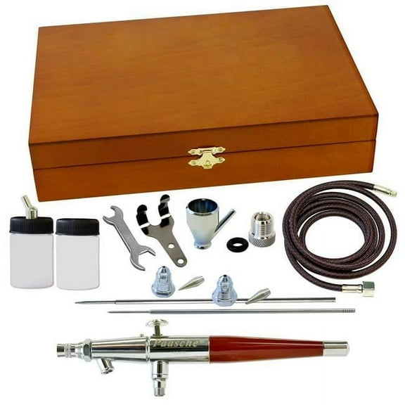 Paasche Airbrush VL-3WC Wood Box Set with VL & All Three Heads