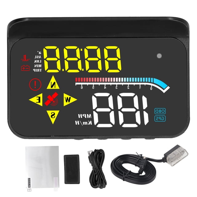 Sistema GPS OBD2 automático HUD HeadUp Display Proyector de velocidad digital para coche universal