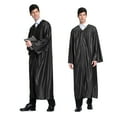 thumbnail image 3 of Toptie Adult Unisex Zip Closure High School Academic Graduation Long Sleeve Robe & Cap Set, Black, 3 of 6