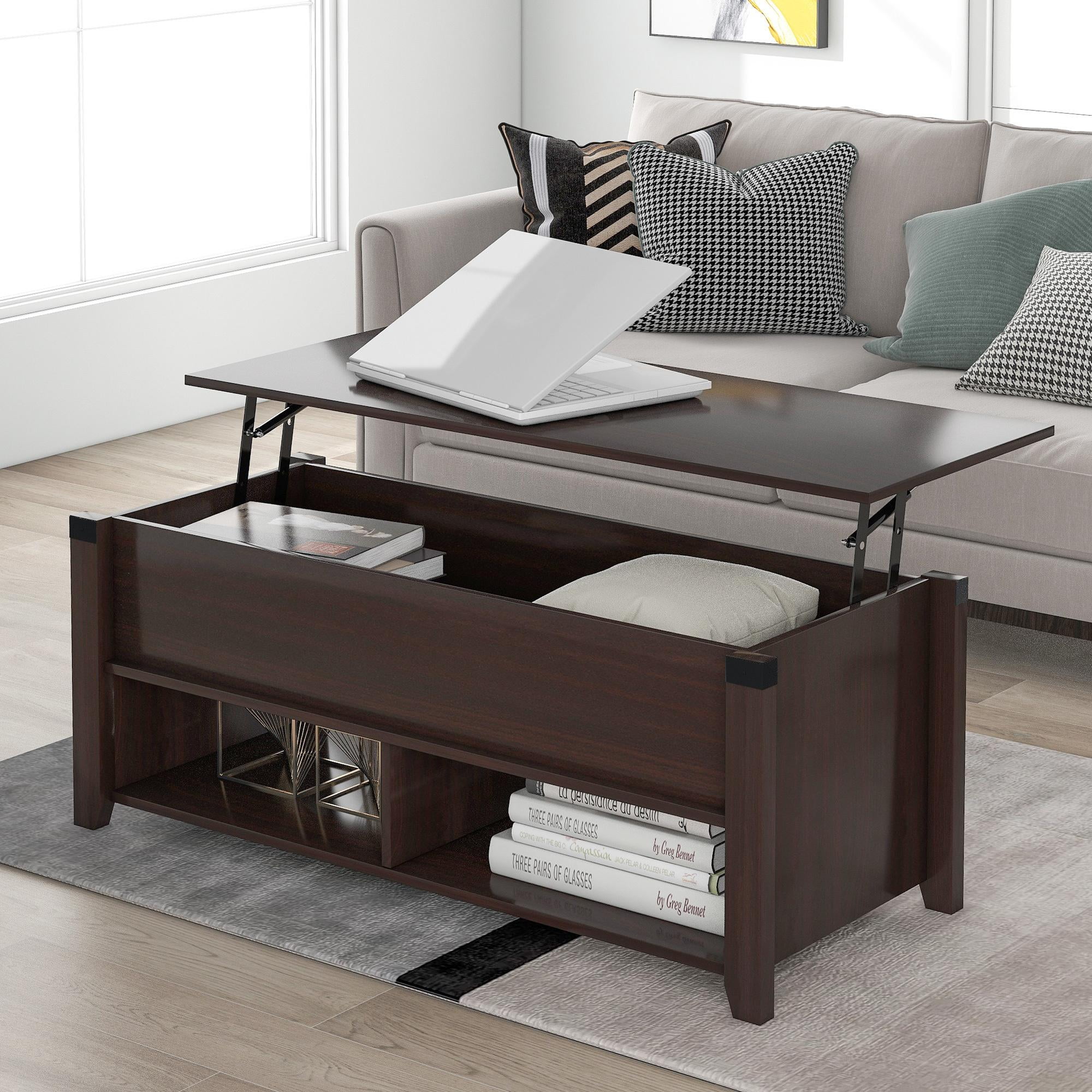 Multifunction Coffee Table with Drawers ,open shelf and Storage