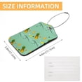 thumbnail image 5 of Square PU Leather 2 Pack Travel Tag - Bag Tag - Suitcase Tag with Privacy Cover and Stainless Steel Ring - Suitable for Travel, Backpack, and Handbag Pineapple, 5 of 7
