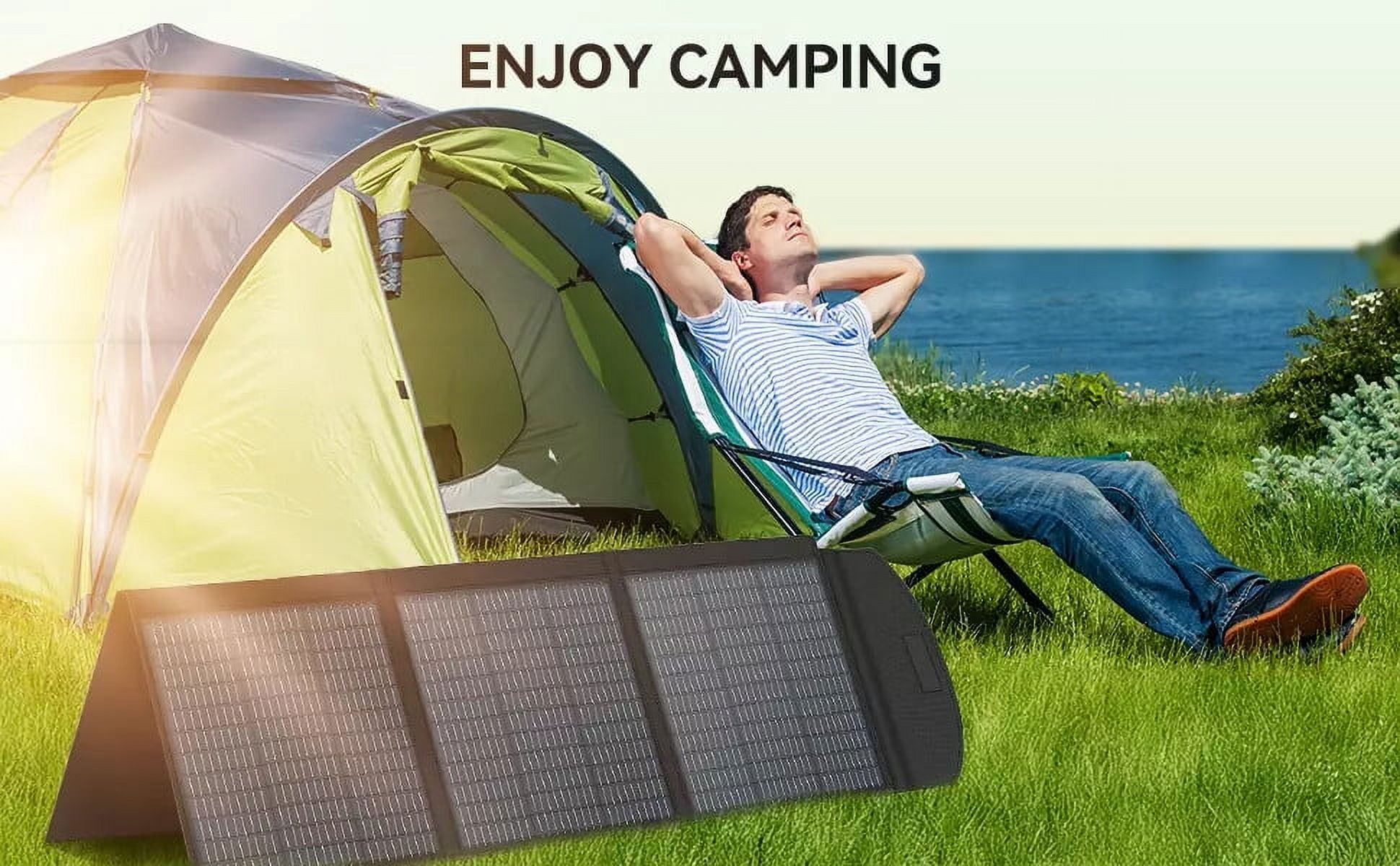 400W Portable Solar Panel Foldable for Power Station RV Camp Car /W Carry Case