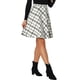 thumbnail image 4 of Falda A Línea de Mujer INSPIRE CHIC con Cintura Elástica, Largo a la Rodilla, Talla XS, Blanca, 4 of 5