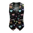 thumbnail image 5 of ZTKWD Mens Suits Vest Valentines Lip Heart Print Pattern Button Down Blazer Fashion Lightweight Slim Casual Suit Jacket, 5 of 5