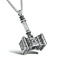 thumbnail image 5 of GKNET Mens Viking Mjolnir or Thor's Hammer Pendant Necklace Stainless Steel Chain 24", 5 of 6