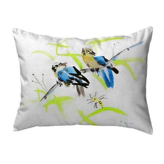 Betsydrake KS018 Birds & Bees III Noncorded Pillow - Small