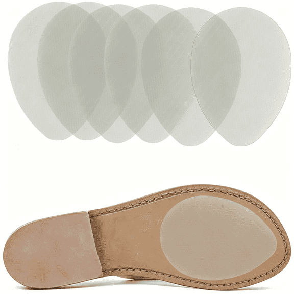 OQRKI 3 Pairs Non Slip Shoe Pads, Adhesive Sole Protectors for High Heels, Shoe Grips on Bottom of Shoes, Heel Pads for Shoes (Clear)