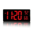 thumbnail image 1 of Reloj de pared electrónico temperatura y humedad pantalla grande luminosa, 1 of 5