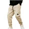 thumbnail image 5 of HOOMEUMY Men's Jogger Pants Sweatpants Elastic Waist Drawstring Trousers Loose Fit Sport Jogging Bottoms Comfortable Workout Training Running Khaki XXXL, 5 of 8