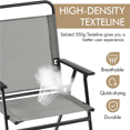 thumbnail image 5 of Renwick Foldable Dining Chairs with Backrest and Armrests, Set of 2, Gray, 5 of 9
