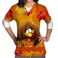 thumbnail image 3 of Pntutb Blusa de manga corta con cuello en V para mujer con bolsillos Pntutb Pntutb-3667, 3 of 4