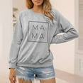thumbnail image 5 of WEAIXIMIUNG Sweatshirts Grande Taille pour Femmes Fermeture Éclair Pull Col Rond Décontracté avec Imprimé Lettre Haut Confortable pour Maman, 5 of 5