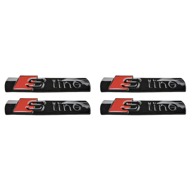 2 uds insignia emblema brillante guardabarros maletero 3D para S-Line Q5 Q7 A3 A4
