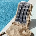thumbnail image 5 of BELIZZI HOME Peshtemal Turkish Towel 100% Cotton Chevron Beach Towels Oversized 36x71 Set of 4, Beach Towels for Adults, Soft Durable Absorbent Extra Large Bath Sheet Hammam Towel - Black, 5 of 5