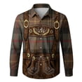 thumbnail image 5 of Falkdiz Boys Denim Style Shirts Plaid Long Sleeve Button Up Vintage Casual Graphic Stylish Tops for Boys,Brown,Size: 2, 5 of 6