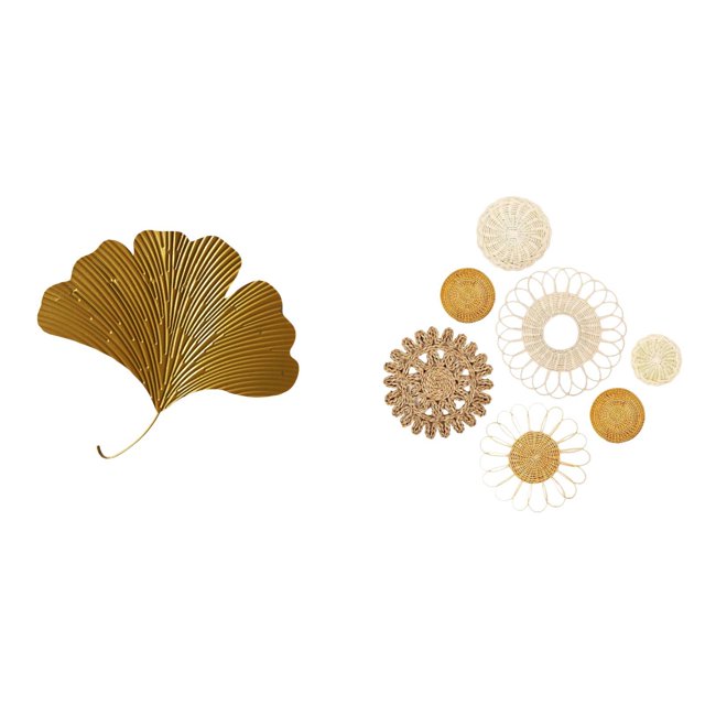 Elegante Escultura De Pared De Ratán Ginkgo Para Sala De Estar, Oficina, Hotel, Comedor, Restaurante, Casa De Campo, Salón De Té, Pasillo, Dormitorio, Porche, Cafetería