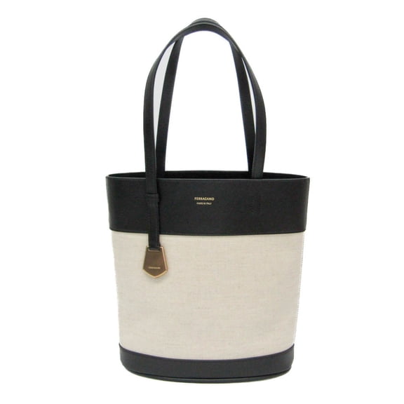 Pre-Owned Salvatore Ferragamo Charming Tote Bag AU-21/7533 Women's Leather,Canvas Shoulder...