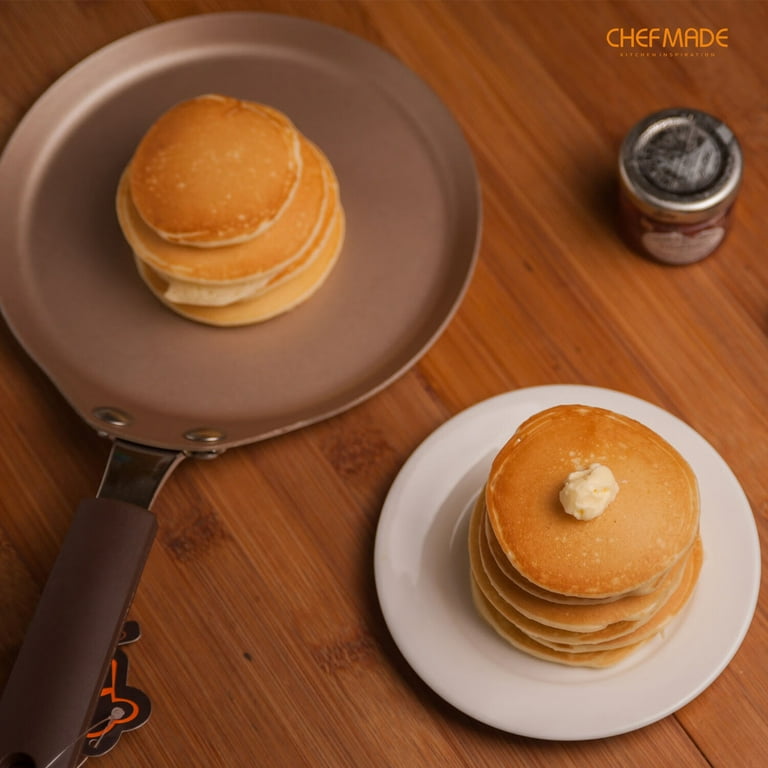 Innerwell Nonstick Crepe Pan, Comal Dosa Pan Tawa Griddle Pancake Pan, 10  Inch Tortilla Pan with Stay-Cool Handle, Induction Compatible, 100% PFOA