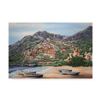 Trademark Fine Art 'Amalfi Coast Line' Canvas Art by Carol J Rupp
