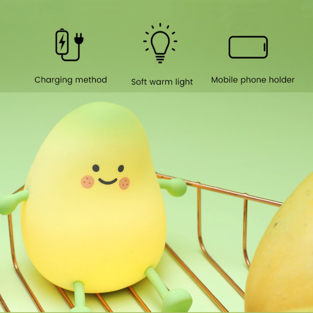 Night Light for Kids, Silicone Sensor Pat Light, Bear Lamp Cute Lamp, Silicone Dimmable Nursery Nightlight, Bedroom Home Decoration Bedside Lamp for Breastfeeding