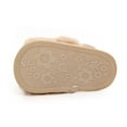 thumbnail image 5 of Infant Baby Girls Indoor Fuzzy Slippers, Soft Plush Open Toe Faux Fur House Slide Sandals Princess Shoes with Elastic Strap, 5 of 5