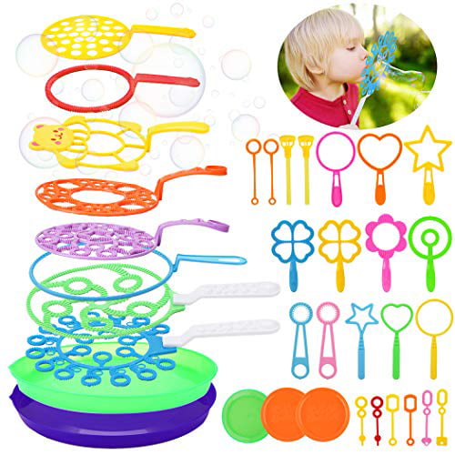 Nice for Outdoor Playtime & Birthday Party & Games B bangcool Bubble Wands Set Suitable for All Age People Big Bubbles Wand Funny Bubbles Maker 